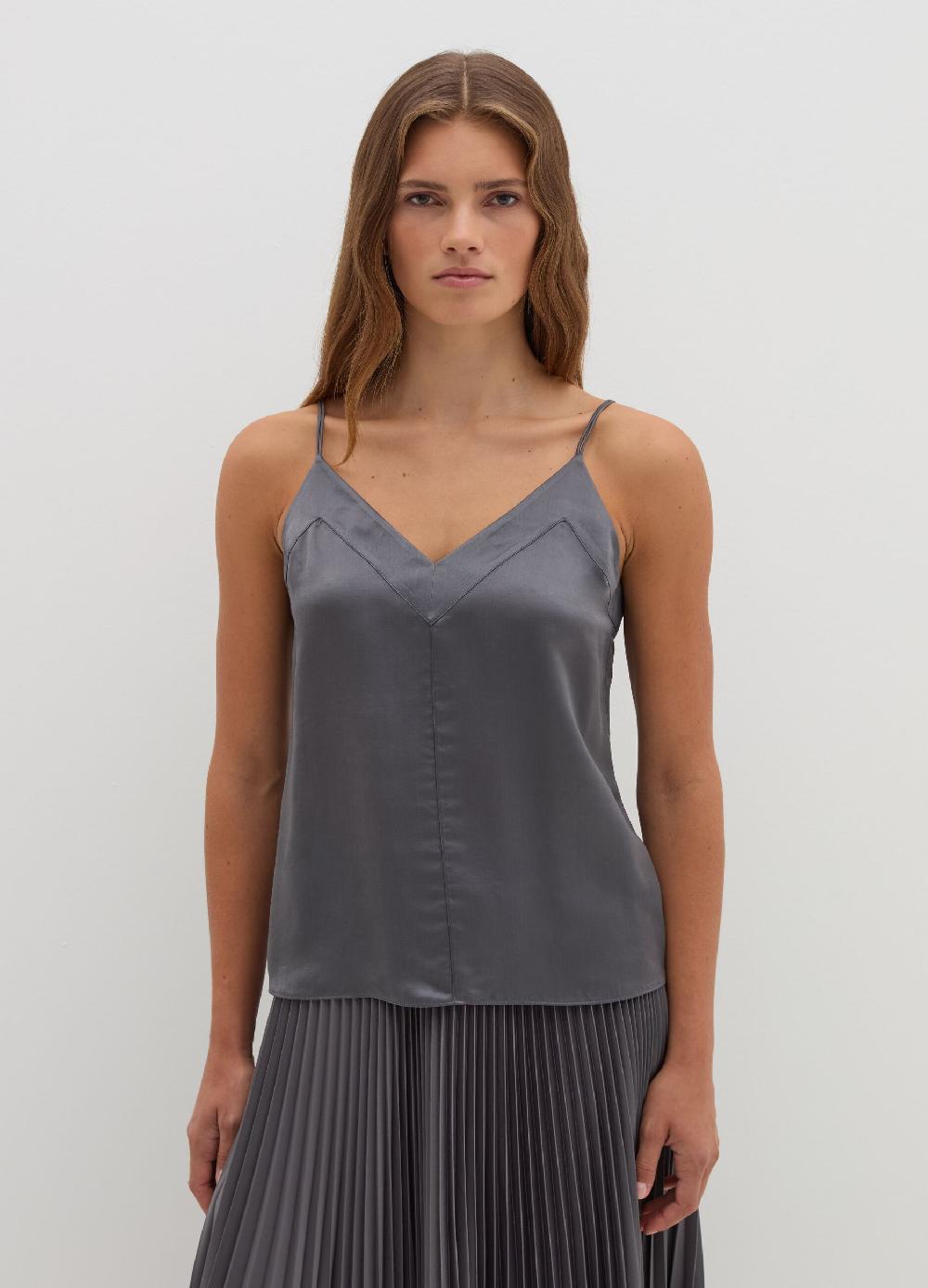 Stefanel Top In Viscosa E Seta