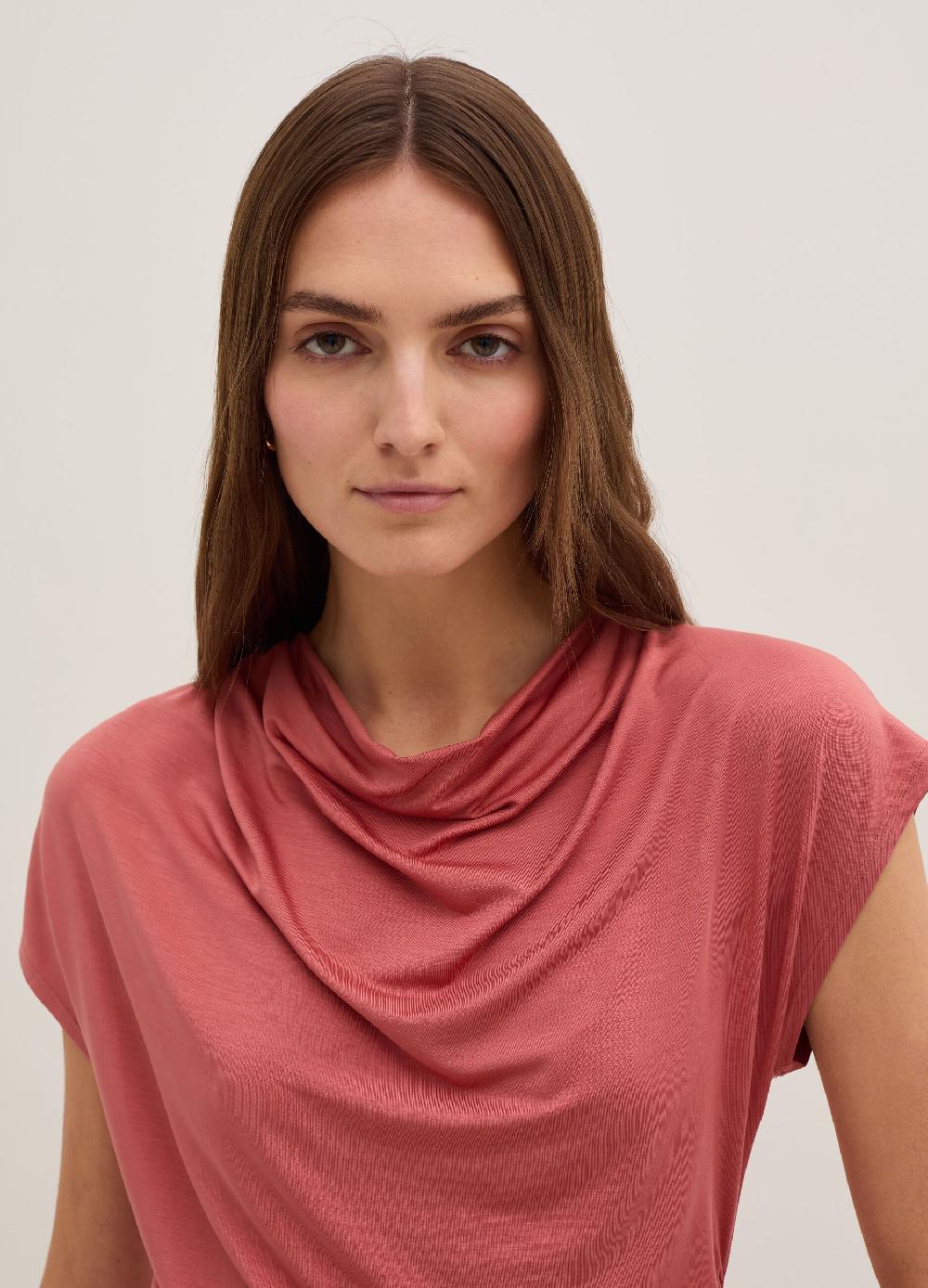 Stefanel Top Smanicato Scollo Con Drappeggio