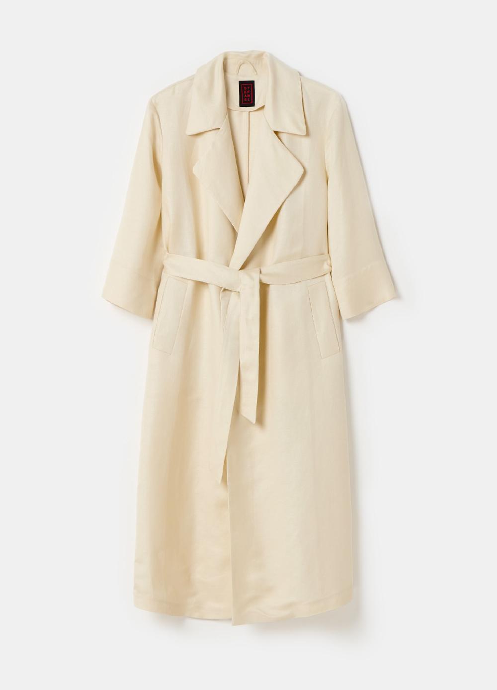 Stefanel Trench Lungo Con Cintura