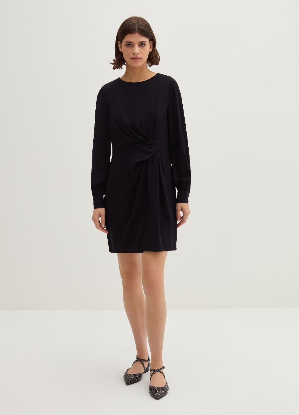 Stefanel Vestito corto in crêpe con nodo