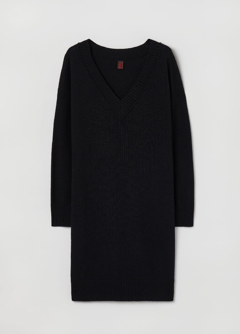 Stefanel Vestito Corto In Lana Viscosa E Cashmere