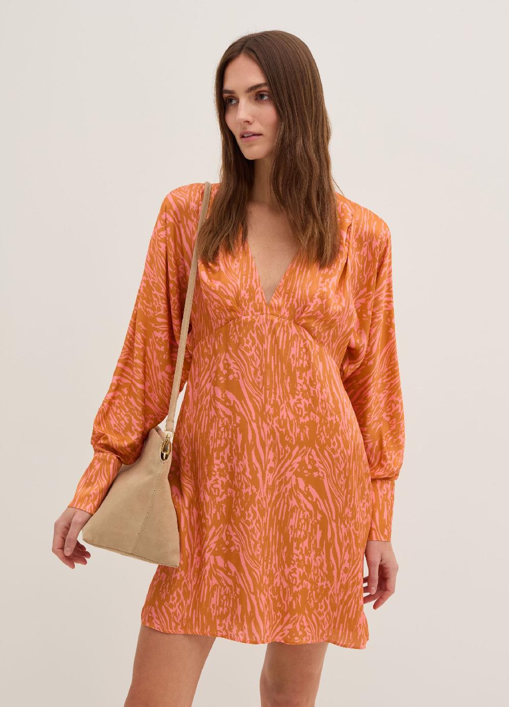 Stefanel Vestito corto in satin con stampa moire