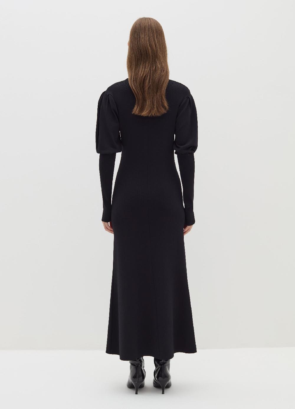 Stefanel Vestito Lungo In Maglia A Costine