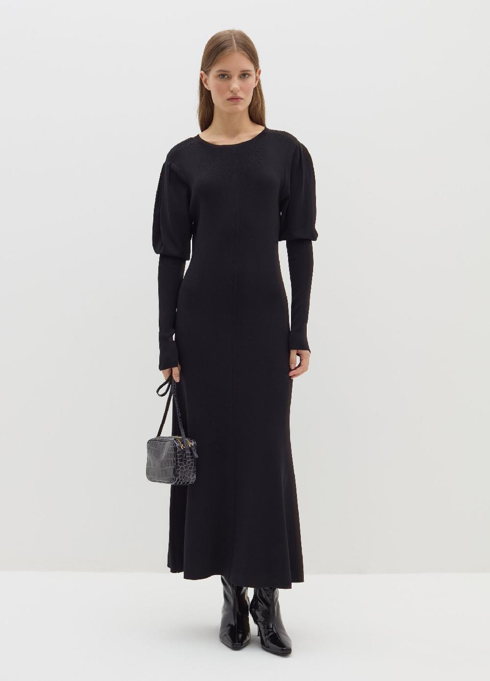 Stefanel Vestito lungo in maglia a costine