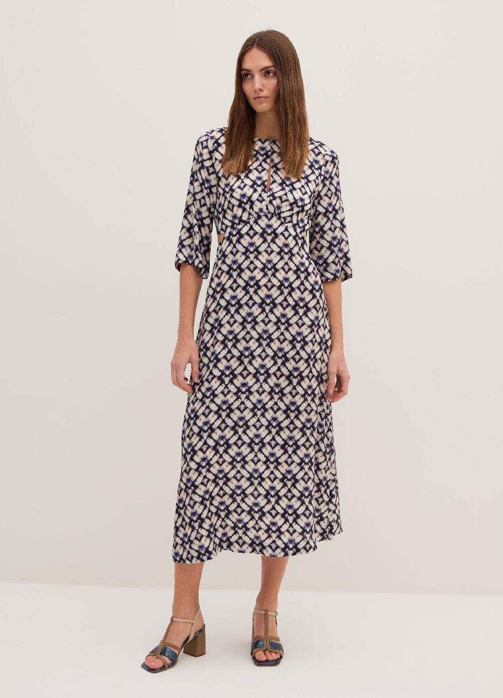 Stefanel Vestito midi con dettagli cut out