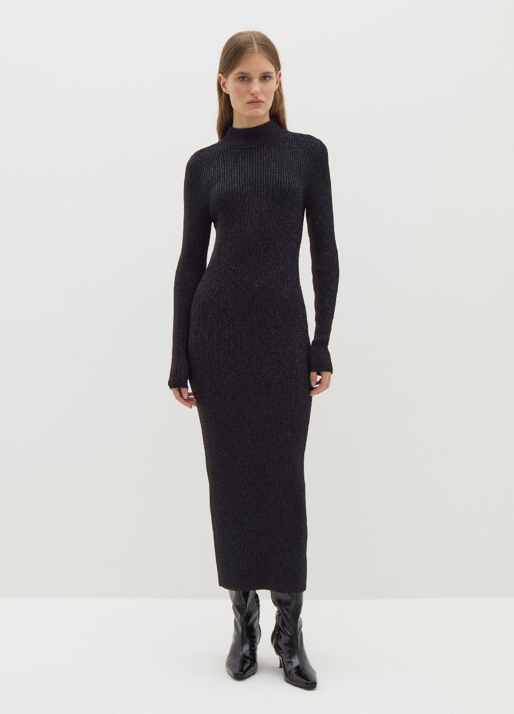 Stefanel Vestito a tubo in lurex con dettaglio cut out