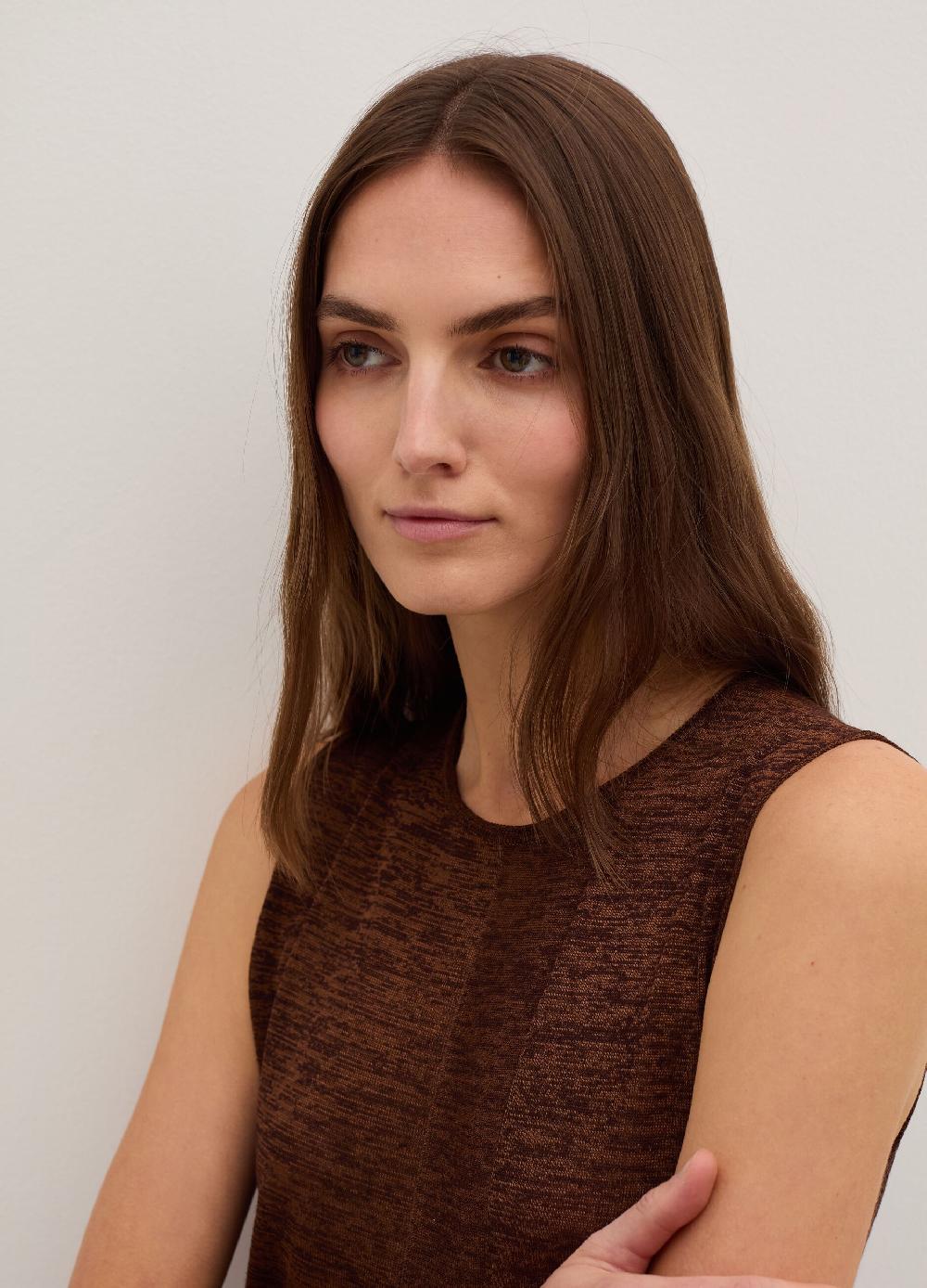 Stefanel Vestito Lungo Effetto Shantung Con Spacchi