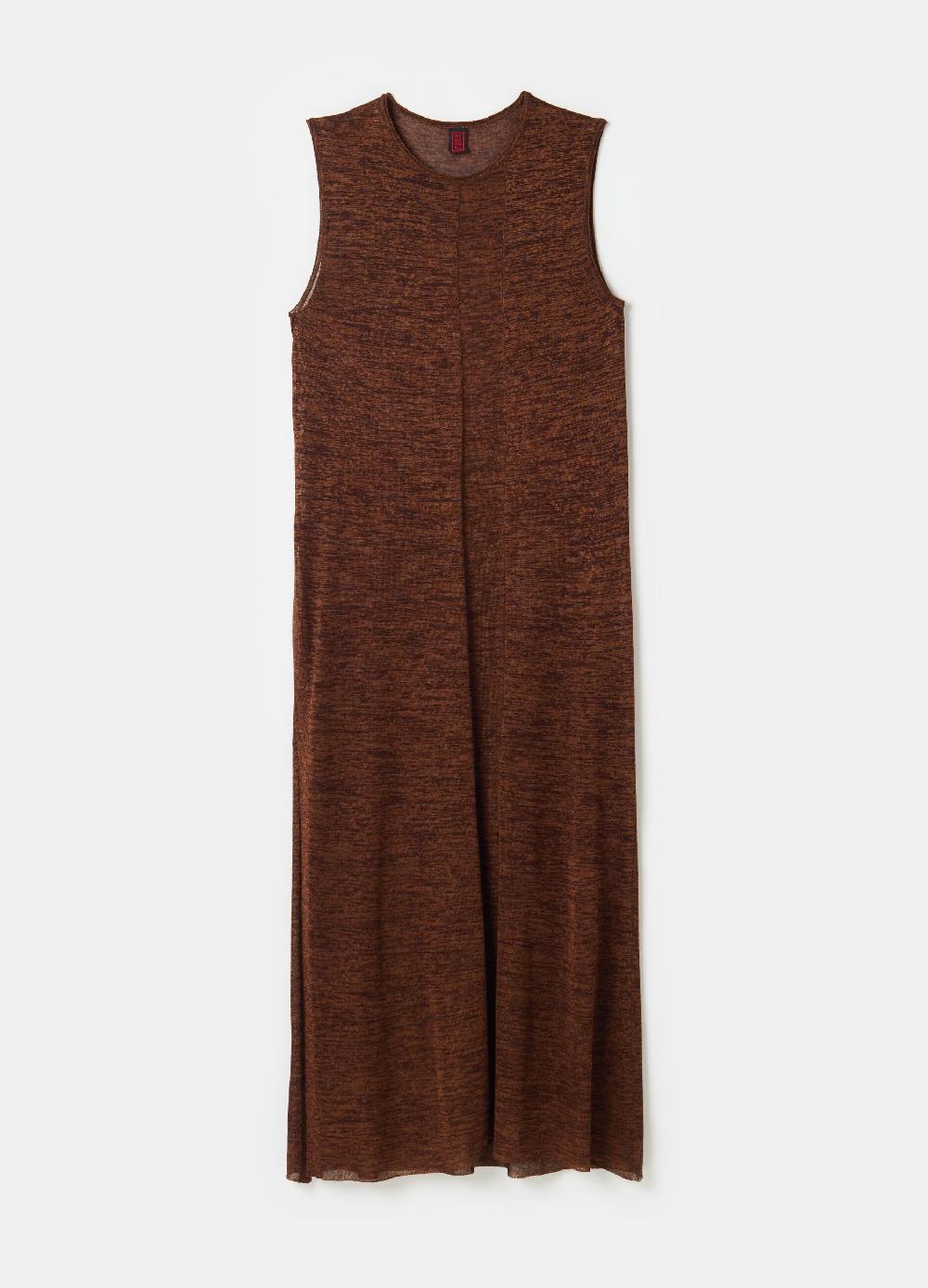 Stefanel Vestito Lungo Effetto Shantung Con Spacchi