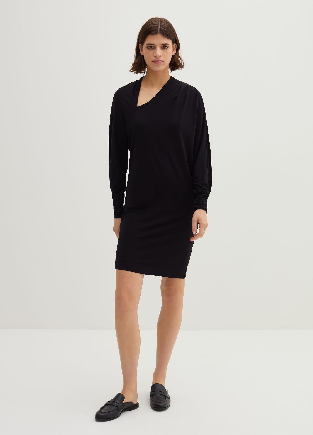 Stefanel Vestito midi in crêpe jersey con scollo a V