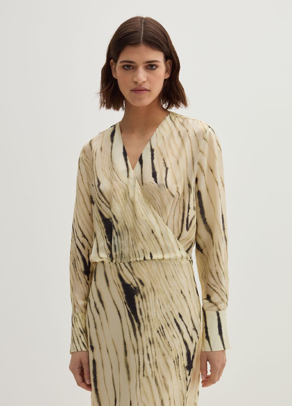 Stefanel Vestito Midi In Cupro E Viscosa Habotai Stampata