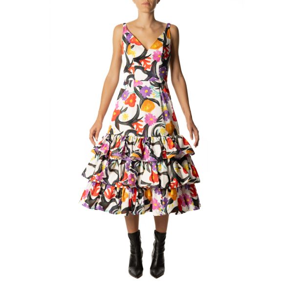 Stella Jean ABITO BALZE STAMPA FIORI