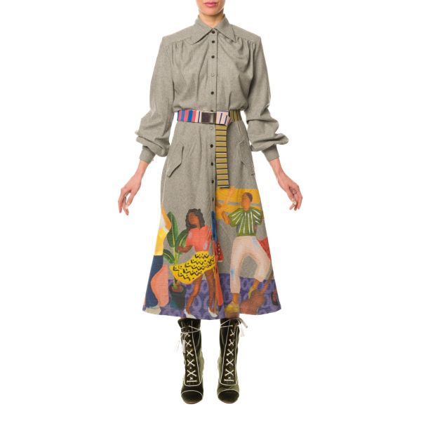 Stella Jean ABITO CHEMISIER STAMPATO