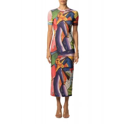 Stella Jean ABITO LONGUETTE STAMPA MERCANTI