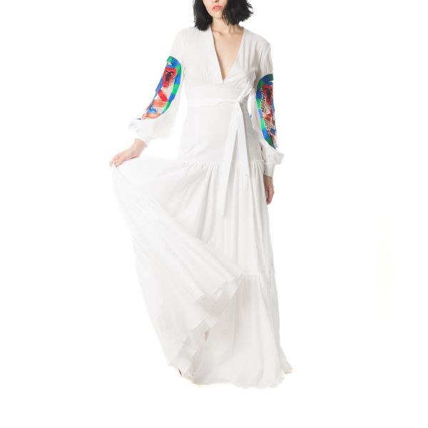 Stella Jean ABITO LUNGO CON RICAMO