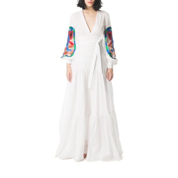 Stella Jean ABITO LUNGO CON RICAMO