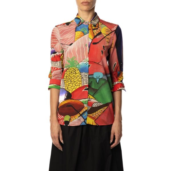 Stella Jean CAMICIA SETA STAMPATA