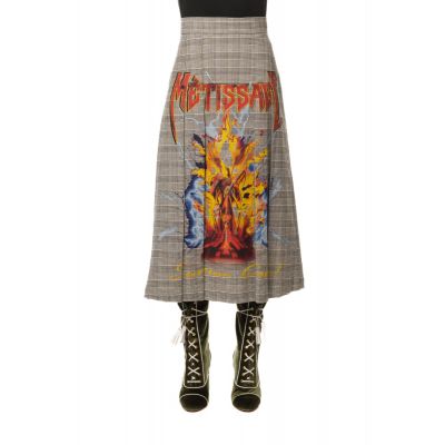 Stella Jean GONNA A PIEGHE CON STAMPA