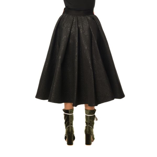 Stella Jean GONNA A RUOTA CON CINTA RICAMATA