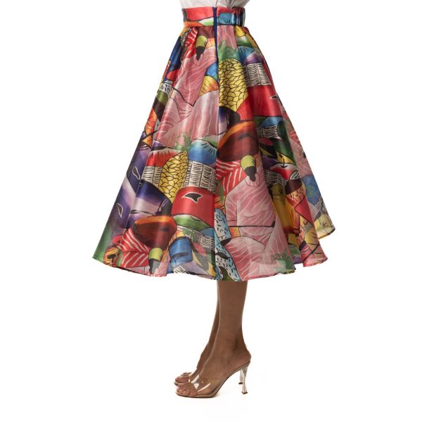 Stella Jean GONNA A RUOTA STAMPATA