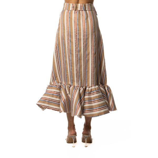 Stella Jean GONNA AMPIA A RIGHE