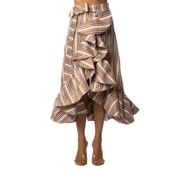 Stella Jean GONNA AMPIA A RIGHE