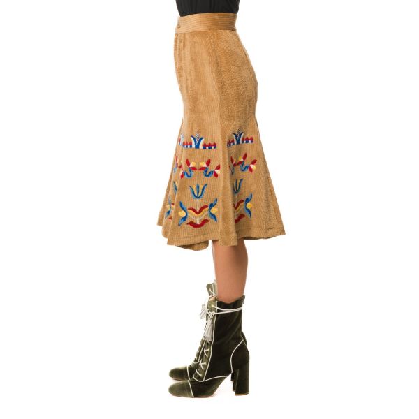 Stella Jean GONNA VELLUTO RICAMATA