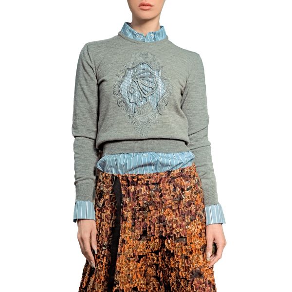 Stella Jean MAGLIA CON RICAMO CORNICE