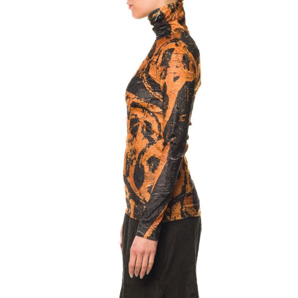 Stella Jean TOP IN VELLUTO STAMPATO