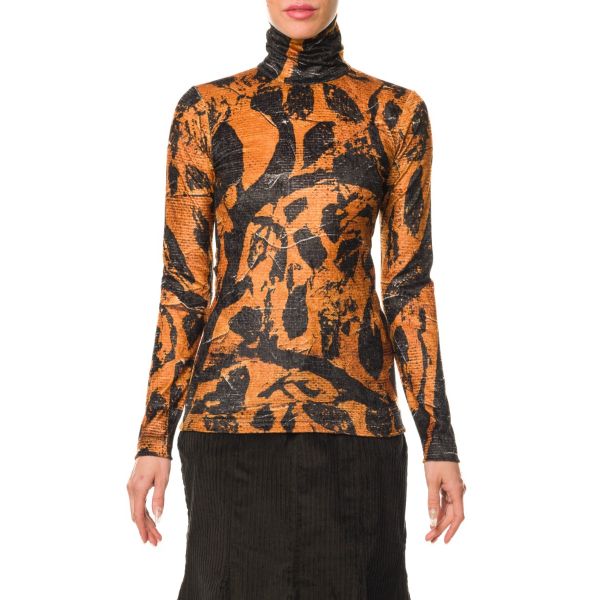 Stella Jean TOP IN VELLUTO STAMPATO