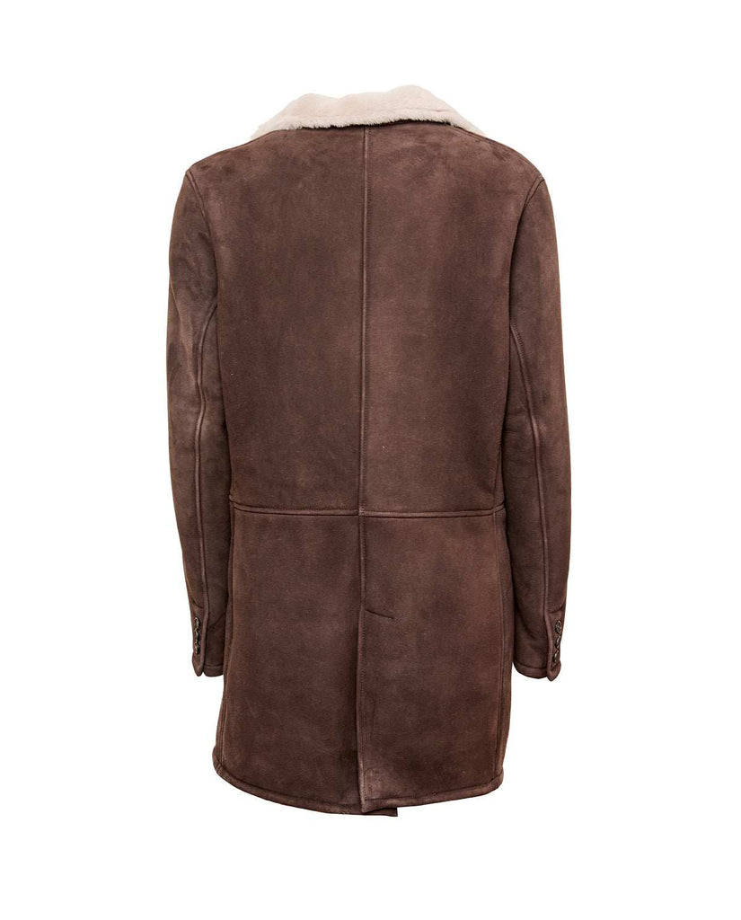 Stewart CLIFF-COAT REGULAR SHEARLING SUEDE IRONED LAMB