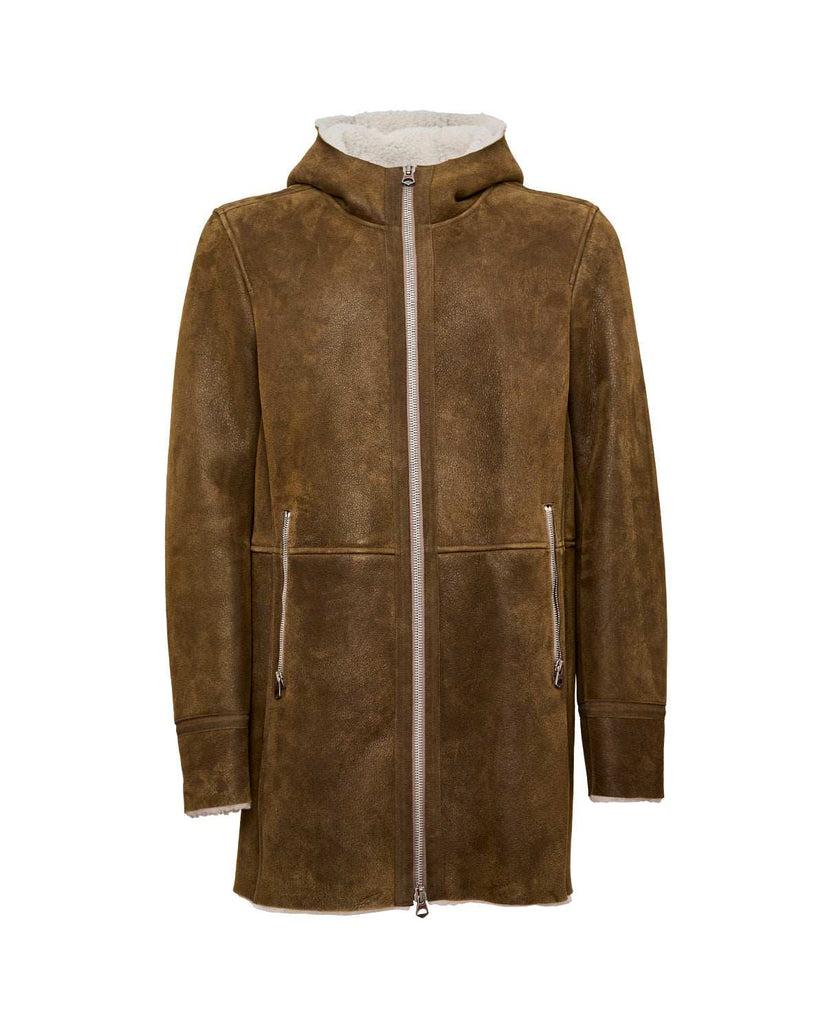 Stewart ARIC-SLIM SHEARLING SUEDE IRONED LAMB