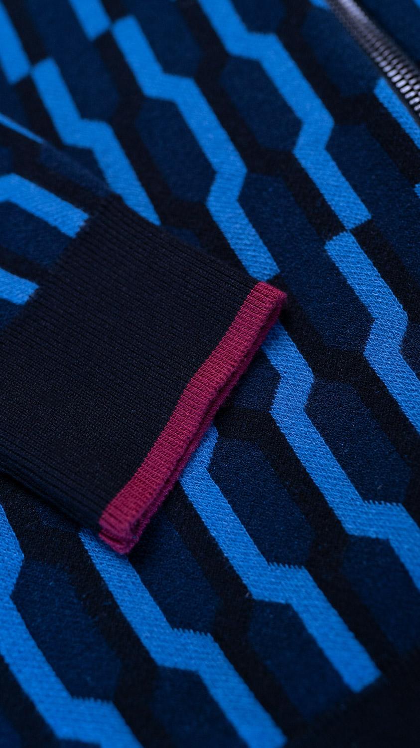 Stories Milano BOMBER ZIP – MONOGRAM OBSESSION – OCEAN