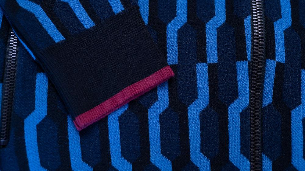 Stories Milano BOMBER ZIP – MONOGRAM OBSESSION – OCEAN