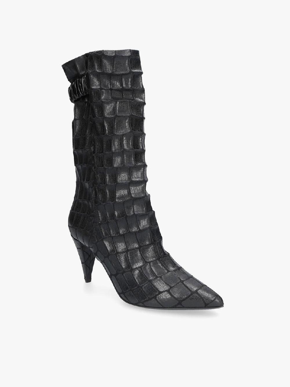Strategia Stivale Nero Coccodrillo