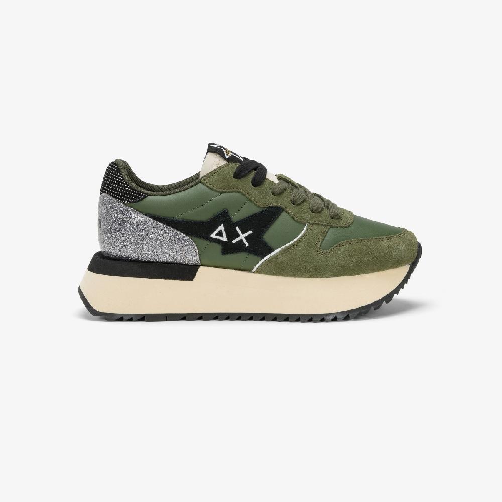 Sun 68 Sneaker Big Stargirl Silver In Nylon E Suede - Scarpe