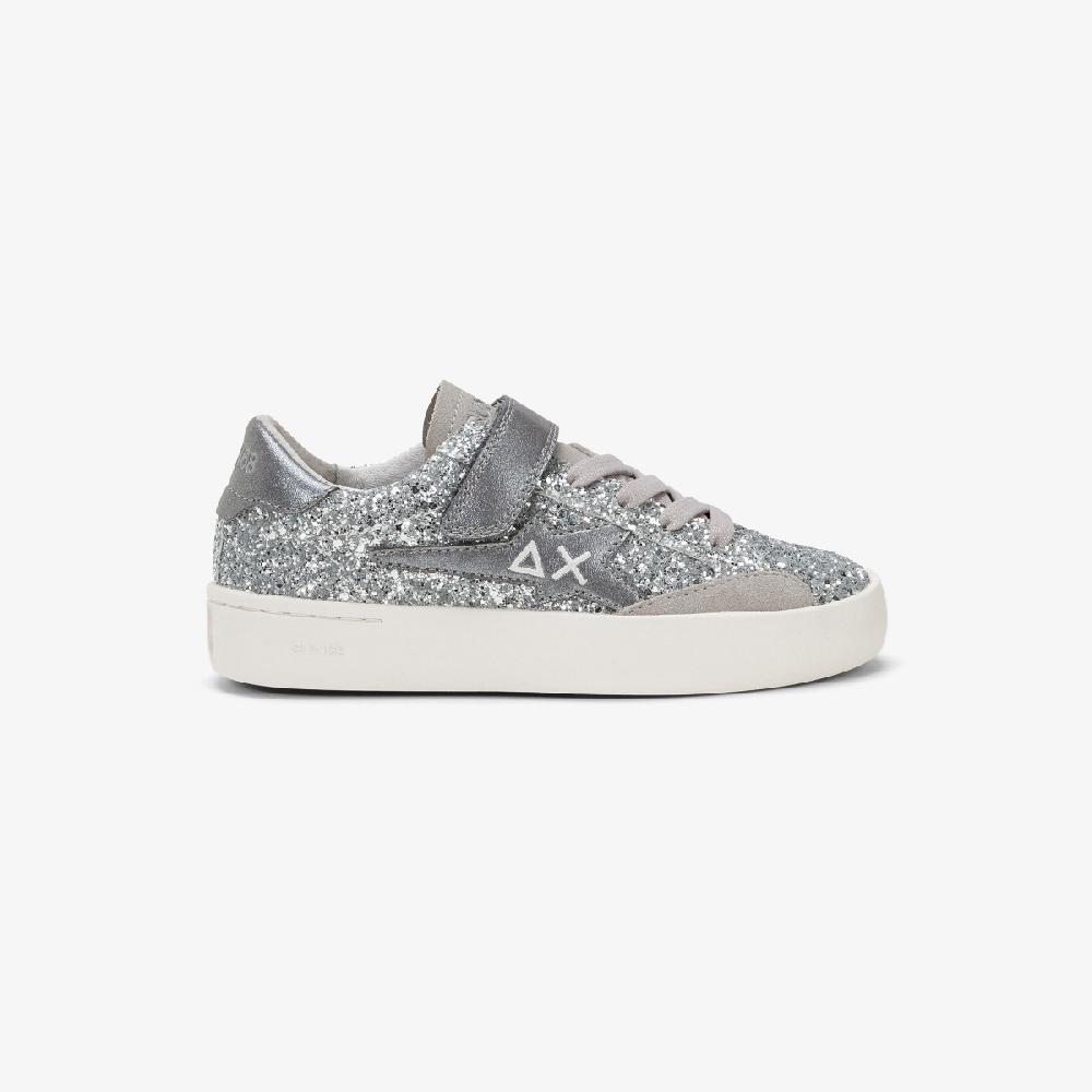 Sun 68 Sneaker Girl's Katy Glitter In Pelle E Suede - Scarpe