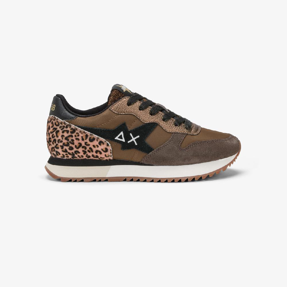 Sun 68 Sneaker Stargirl Animalier In Suede E Nylon - Scarpe