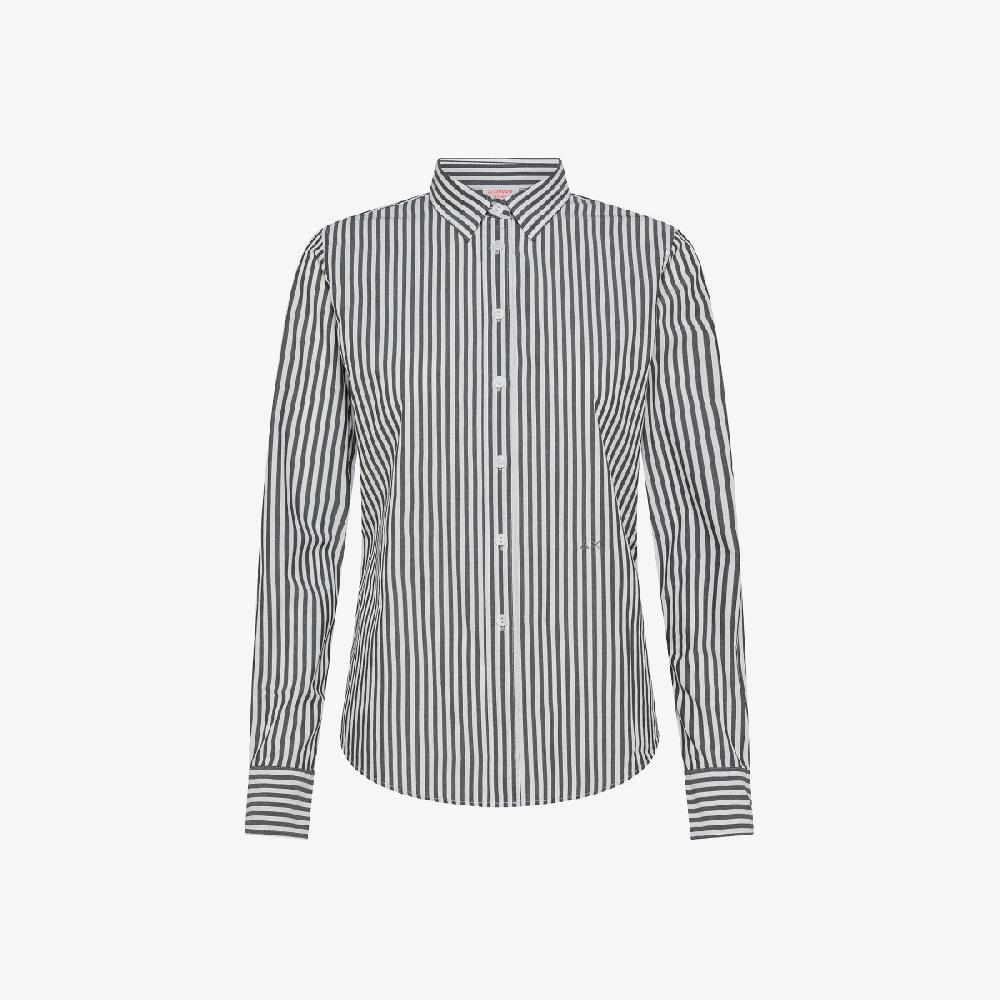 Sun 68 Camicia In Cotone A Righe - Donna