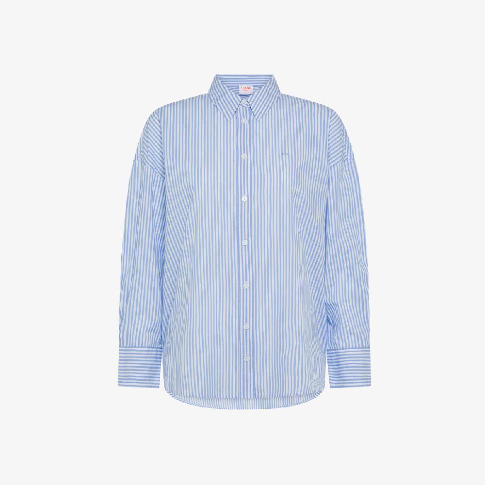Sun 68 Camicia In Cotone A Righe - Donna