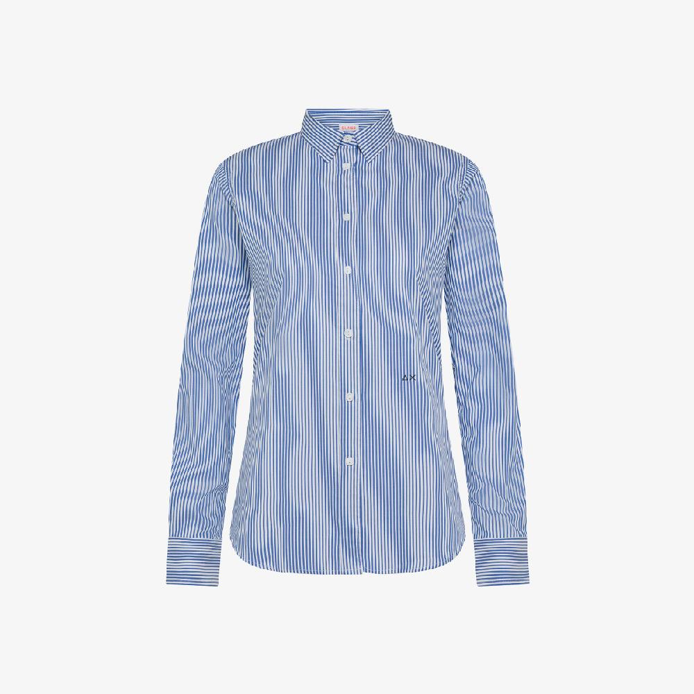 Sun 68 Camicia In Cotone A Righe - Donna