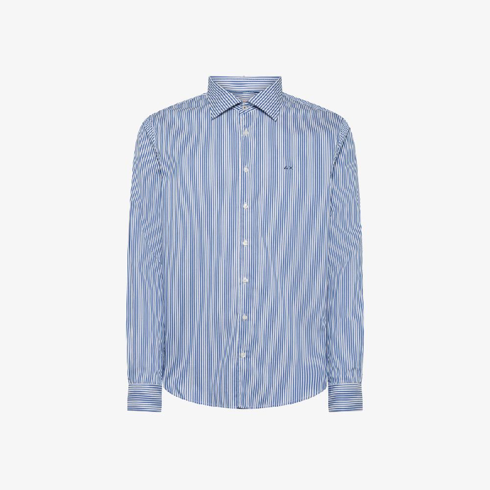 Sun 68 Camicia In Cotone A Righe - Uomo