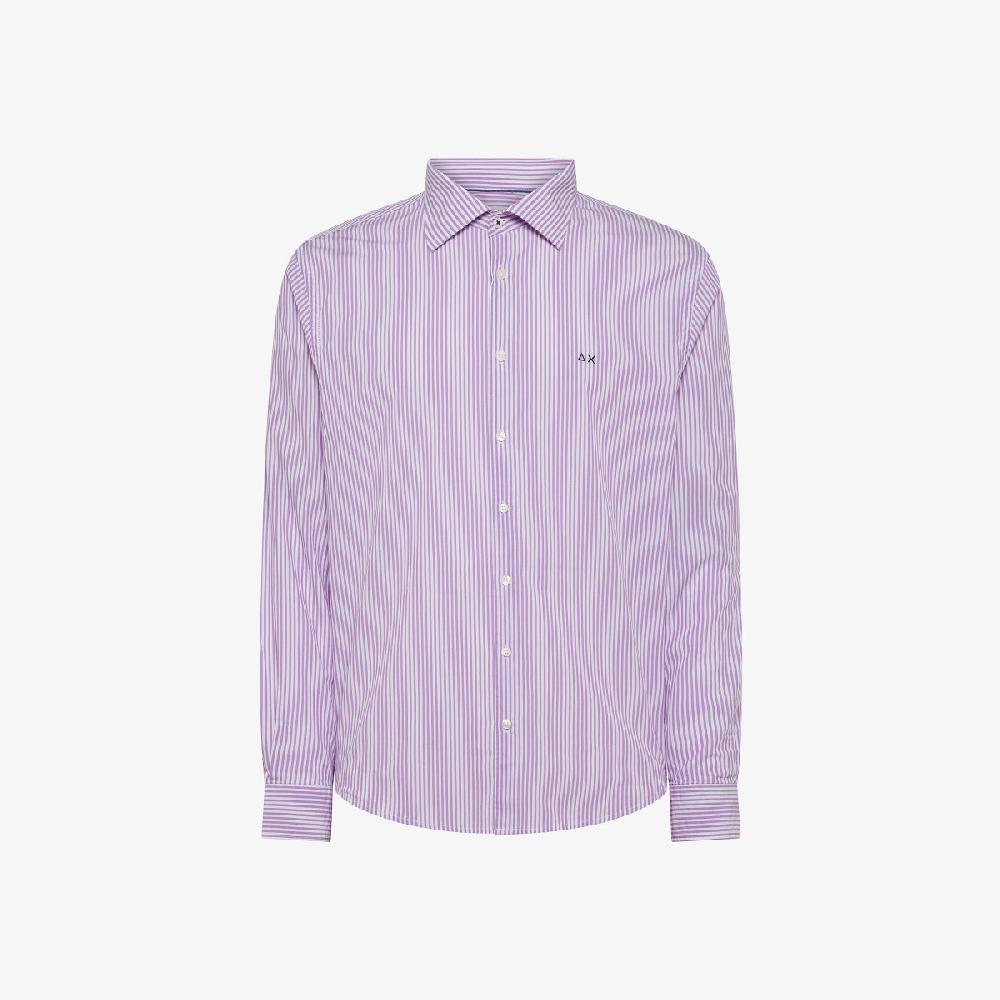 Sun 68 Camicia In Cotone A Righe - Uomo