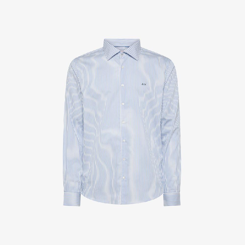 Sun 68 Camicia In Cotone A Righe - Uomo