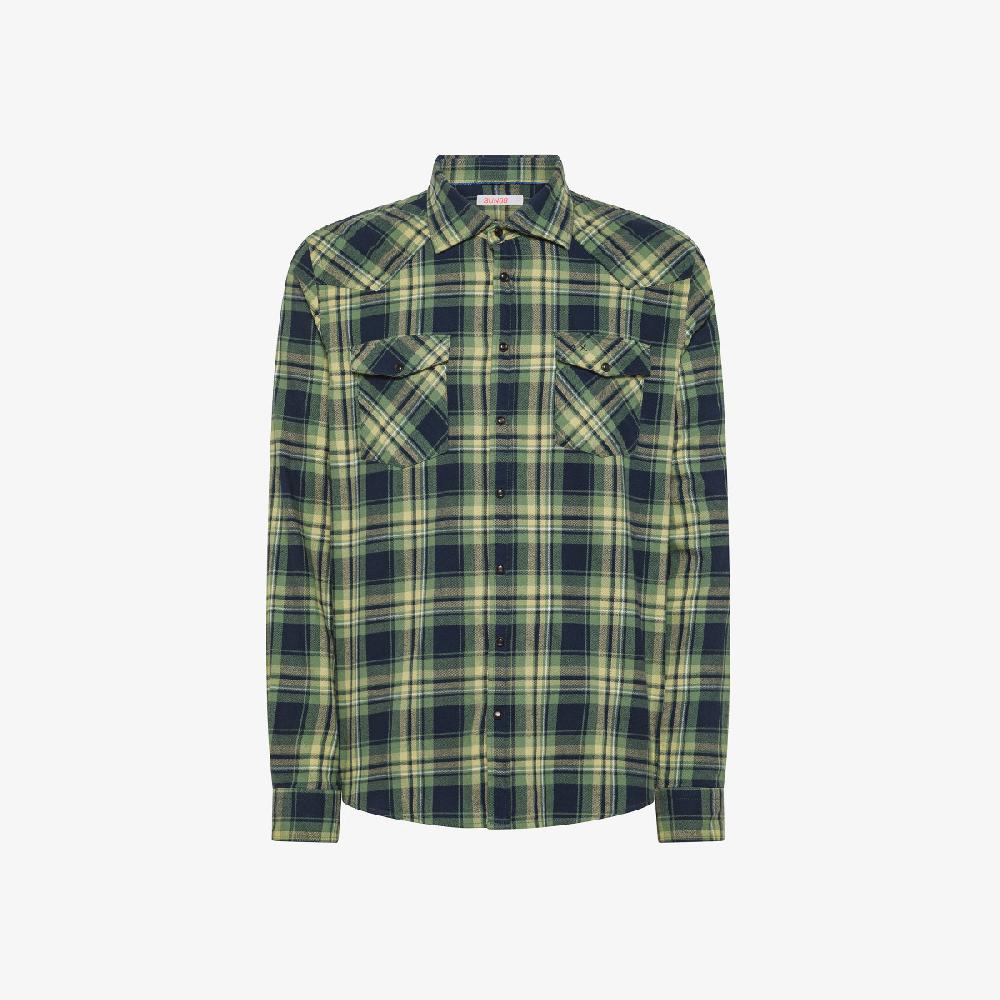 Sun 68 Camicia In Flanella Di Cotone Check - Uomo