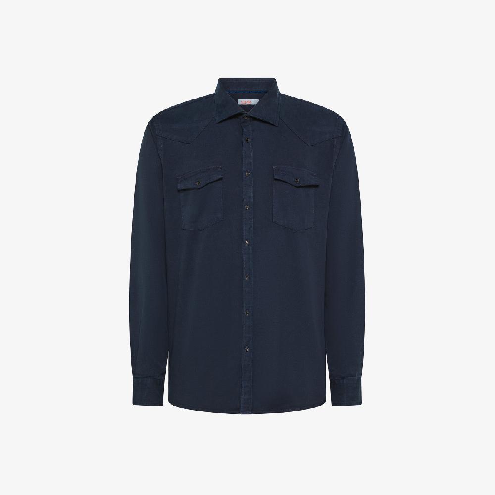 Sun 68 Camicia In Gabardina Di Cotone - Uomo