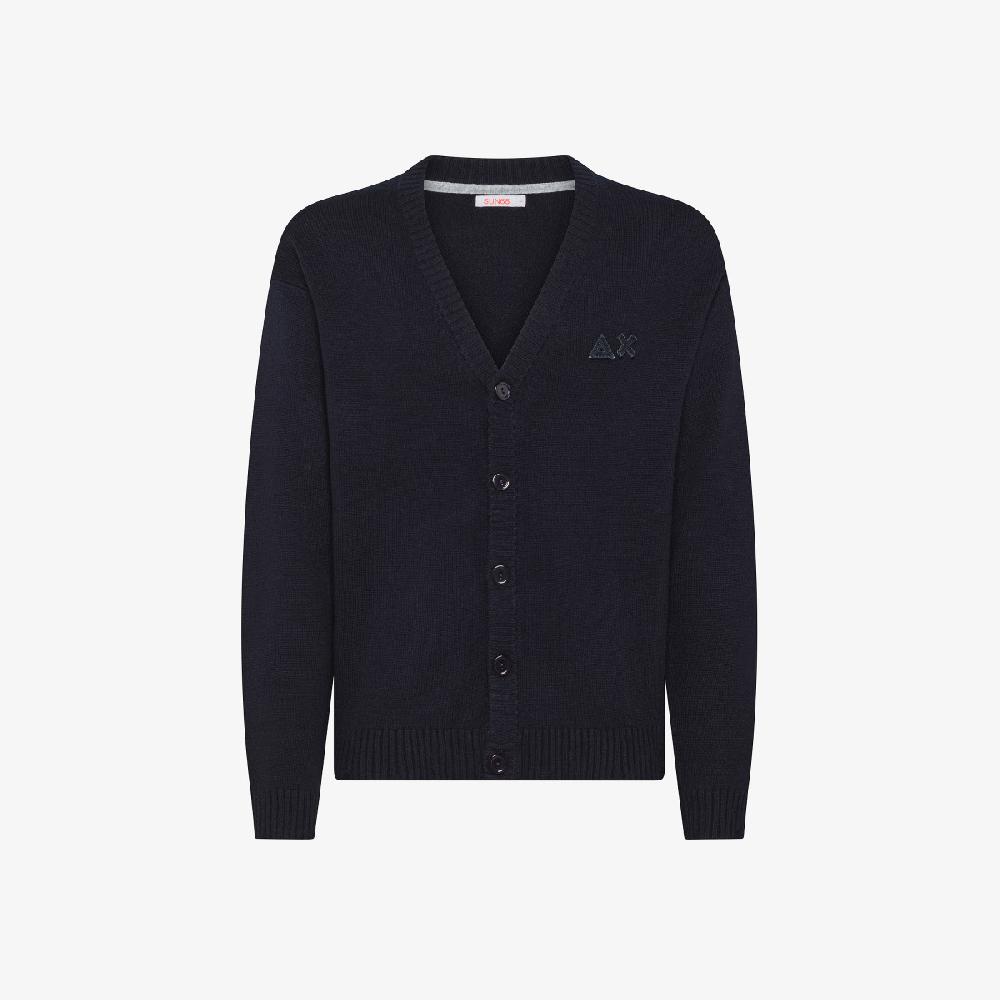 Sun 68 Cardigan In Lana E Cahsmere - Uomo