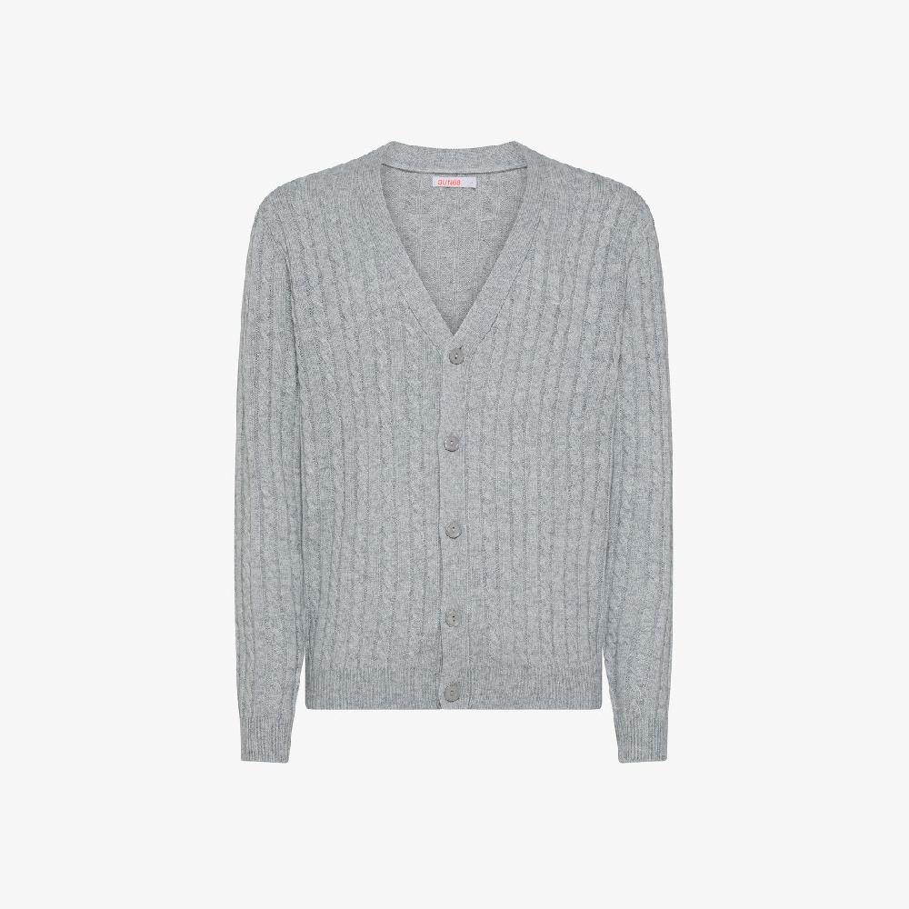 Sun 68 Cardigan In Lana E Cashmere A Trecce - Uomo