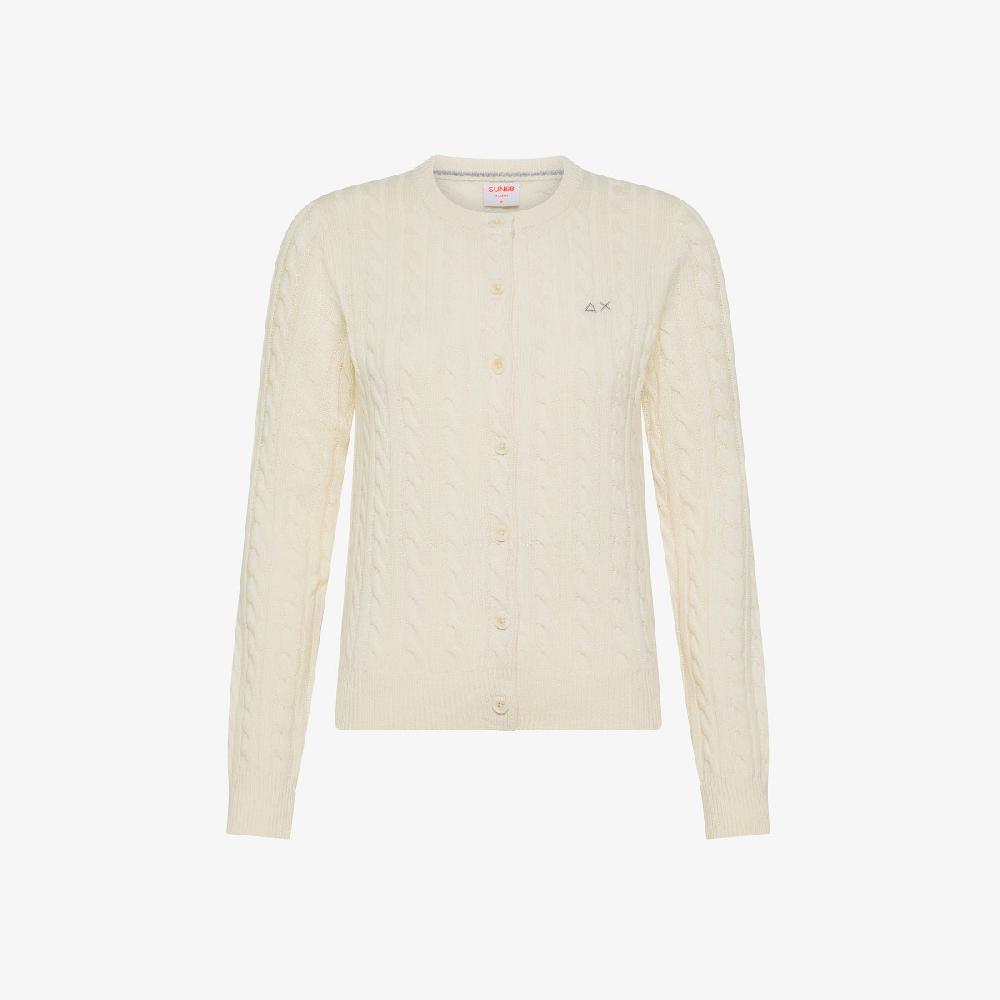 Sun 68 Cardigan In Lana E Cashmere - Donna