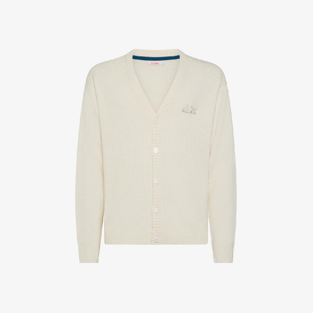 Sun 68 Cardigan In Lana E Cashmere - Uomo