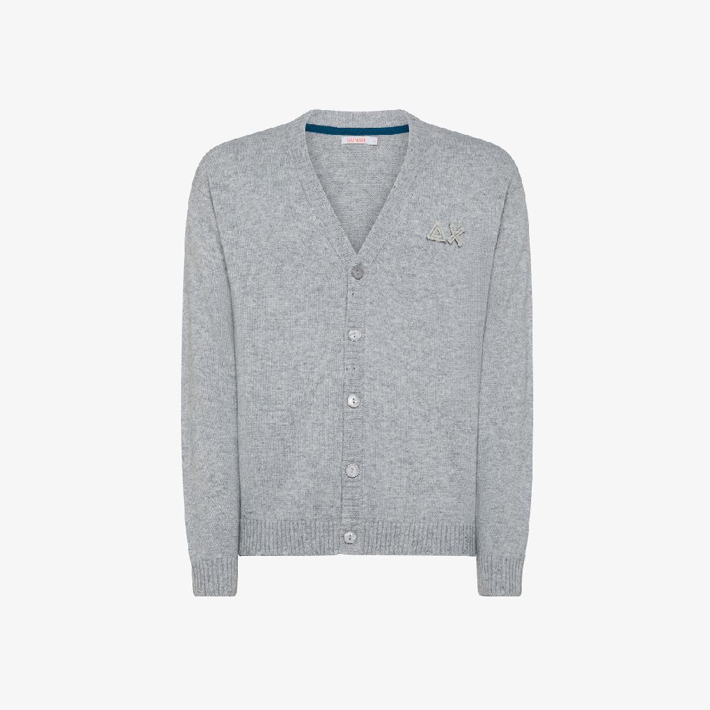 Sun 68 Cardigan In Lana E Cashmere - Uomo